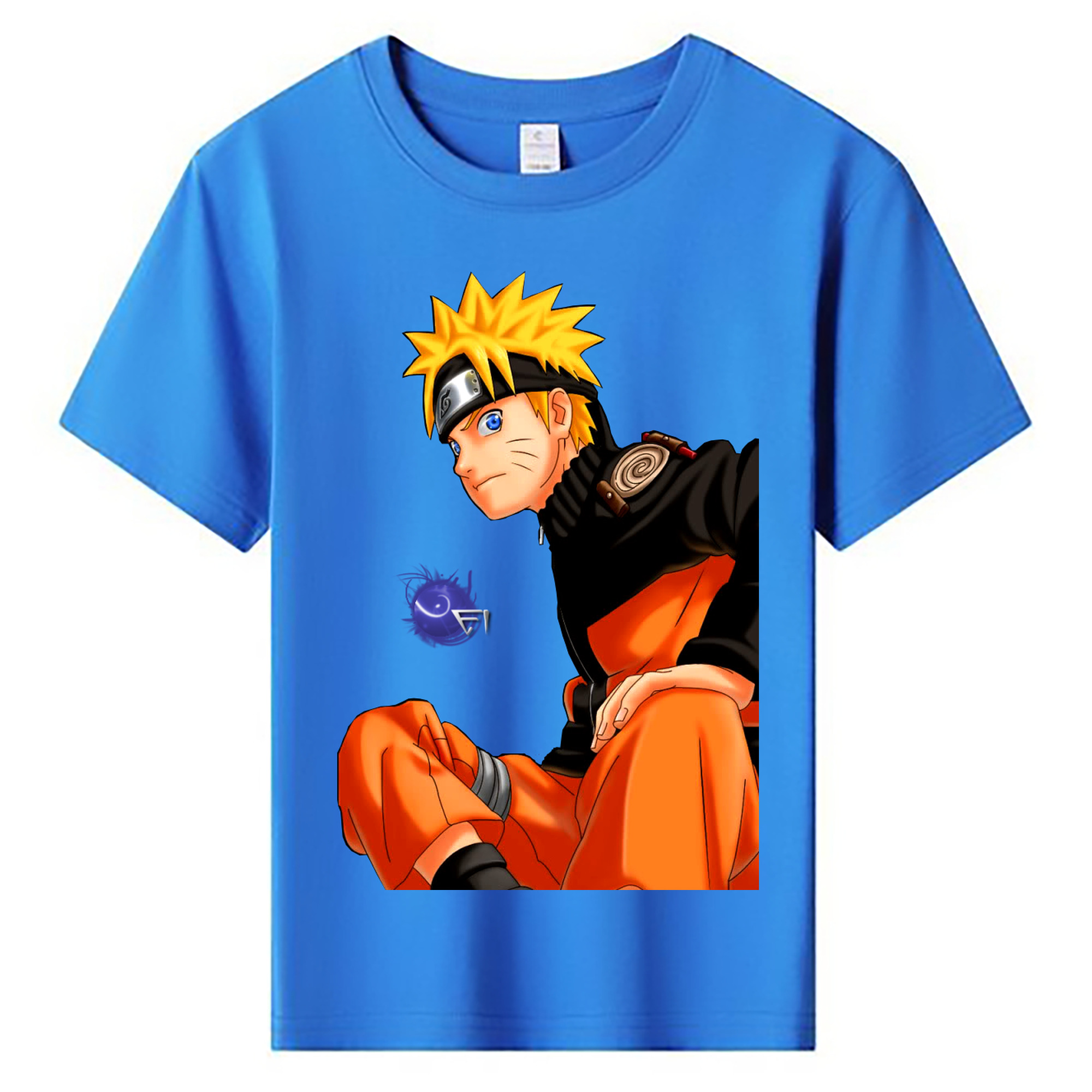 （画像用） NARUTO -ナルト- うずまき ナルト Uzumaki Naruto 綿100％キッズTシャツ（フロントプリント）